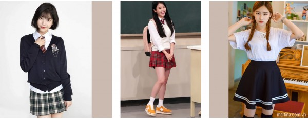 Váy đẹp cho học sinh cấp 3- May đồng phục chân váy xếp ly học sinh Hàn Quốc đẹp, rẻ